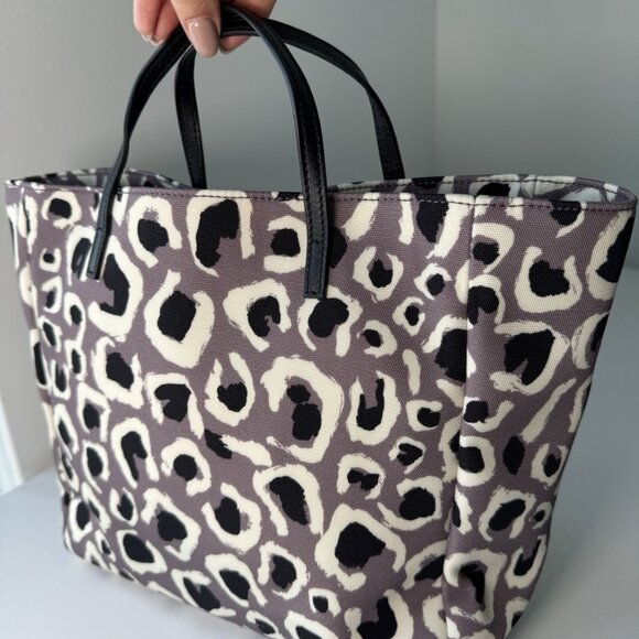 Auth GUCCI leopard Hand Bag Tote Bag - Picture 3 of 11